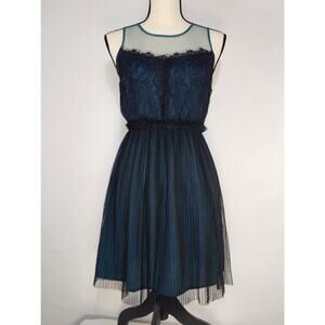 Cotton Candy Sleeveless Tulle & Lace Mini Dress